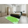 thumbnail image 5 of Ahgly Company Machine Washable Indoor Round Transitional Emerald Green Area Rugs, 5' Round, 5 of 7