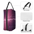 thumbnail image 3 of Goofa Thunderstorm Violet Purple Printed Toiletry Bag with Handle,Large Capacity Travel Makeup Cosmetic Bag for Women, Carry on Airport Airline Compliant Bag, 3 of 9