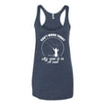 thumbnail image 2 of Wild Bobby, Can't Work Today My Arm Is In A Cast, Fishing, Women Tri-Blend Racerback Tank Top, Vintage Navy, Large, 2 of 5