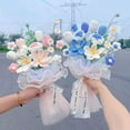 Lahoeai Handmade diy woven bouquet flower material package Lily woven