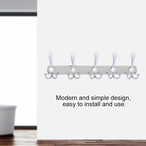 Ganchos para Colgar en la Pared Perchero de Gancho Multifuncional Acero Inoxidable + aleación Colgador de Pared de Acero Inoxidable Multifunción Perchero de Gancho Toallero ANGGREK Otros