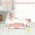 thumbnail image 2 of Babyomi Baby Bathtub Portable Baby Tub with Cute Bear Thermometer and Showerhead Holder, Bath Tub Thermostatic Drain Plug and No-Slip Feet Design to Newborn, Pink, 2 of 6