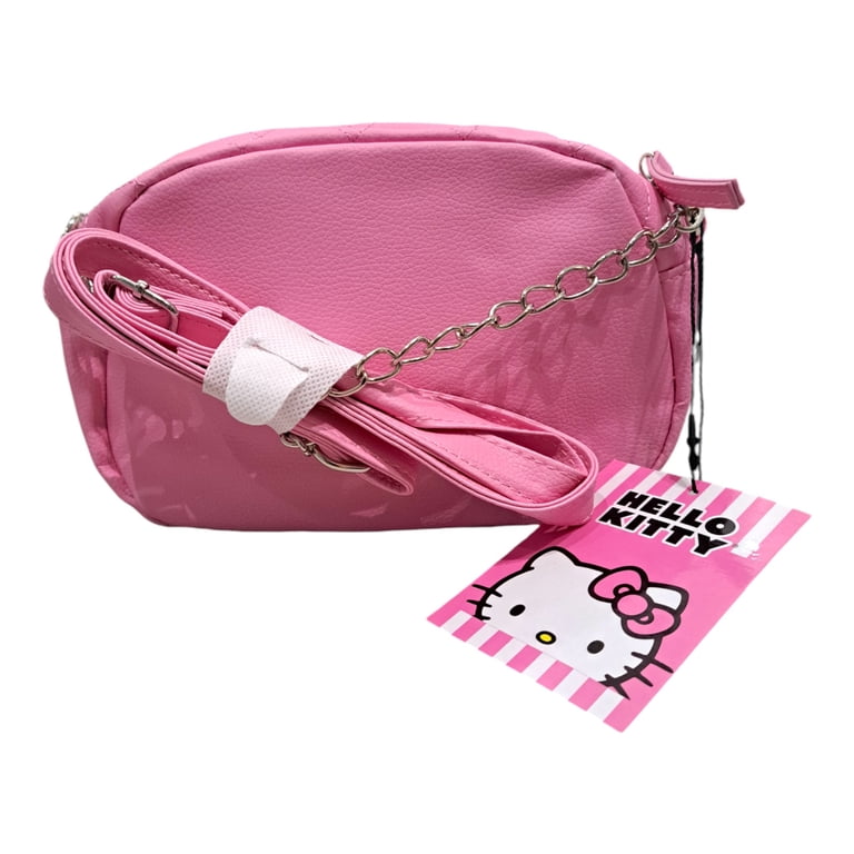 Hello Kitty Quilted Crossbody Bag for Girls and Women, Adjustable