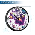 thumbnail image 3 of Voice Activated Clock with Glow Light 12 Inch Large Silent Wall Clock Battery Operated for Home Decor Astronauts in Rockets, 3 of 8