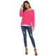 thumbnail image 5 of Jersey holgado UGET de gran tamaño para mujer, rojo rosa, 5 of 5
