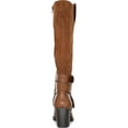 thumbnail image 2 of Style & Co. Womens Jomaris Leather Block Heel Boot Brown 9.5 Medium (B,M), 2 of 4