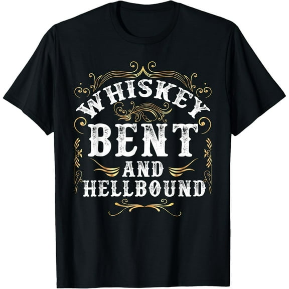 Whiskey Bent And Hellbound Shirt Funny Whiskey Bourbon T-Shirt
