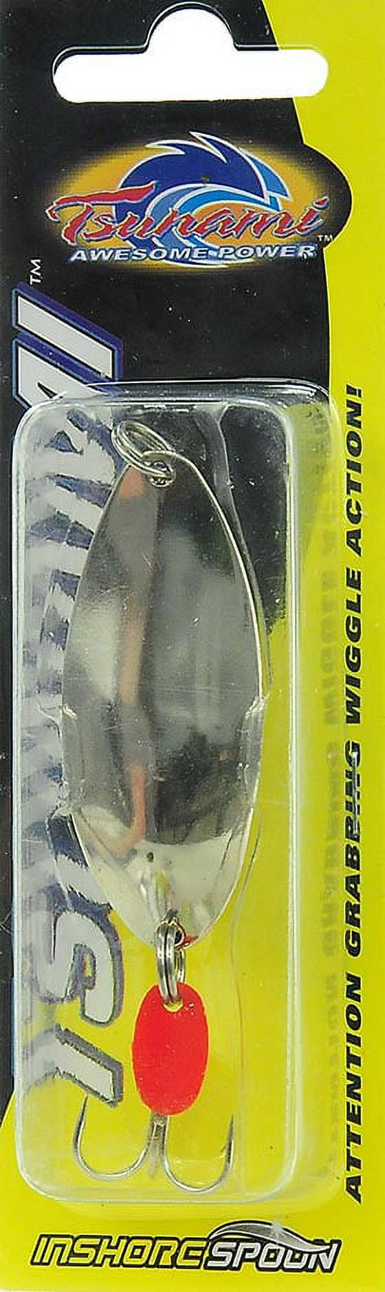 Tsunami Inshore Spoon Fishing Lure Size 4 – Nickel, 1/2 oz.