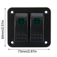 thumbnail image 4 of DC 12V 24V 2 Gang Panneau de Commutation de Bascule Double LED Interrupteur à Bascule Étanche Disjoncteur de Panneau de Commande pour Bateau de Mer de Voiture, 4 of 10