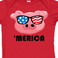 thumbnail image 4 of Inktastic Merica Pig Boys or Girls Baby Bodysuit, 4 of 5