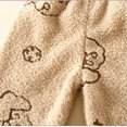 thumbnail image 6 of IROINNID Toddler Pajamas Set 2 Pieces Winter Warm Round Neck Fleece Tops with Elastic Pants Comfy Home Wear Sleepwear Set,Khaki, 6 of 9