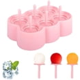 thumbnail image 1 of ZHAOCHENG Molde de hielo de silicona, molde reutilizable para paletas de bricolaje, molde para paletas sin BPA, molde de hielo para niños, mini molde de hielo para jugo de frutas, limonada, batido, yo, 1 of 5