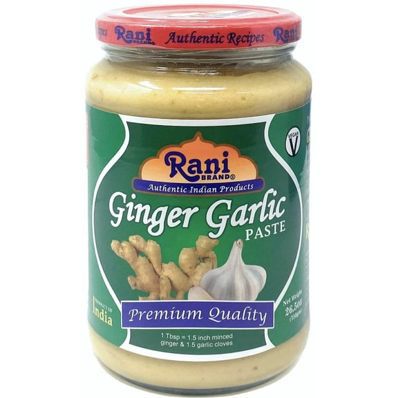 Rani Ginger Garlic Cooking Paste 26.5oz (750g) Glass Jar ~ Vegan | Gluten Free | NON-GMO | No Colors | Indian Origin