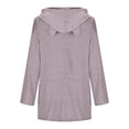thumbnail image 6 of gakvbuo Sweaters For Women Fall Fashion 2022 Pullover Sweatshirts Women Fashion Solid Color Hooded Long Sleeves Pockets Top Blouse Sweatershirt, 6 of 6