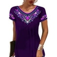 thumbnail image 2 of Gvmfive Women Summer Printed T-shirt Dress Short Sleeve Casual Dress, 2 of 4