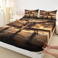thumbnail image 3 of Manfei Retro Airplane Twin Sheet Sets,Vintage Aircraft Twin Fitted Sheet,Brown Beige Flat Sheet For Kids,Super Cozy Room Decor,3-Piece, 3 of 7