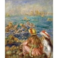thumbnail image 2 of Renoir, Pierre-Auguste 26x30 White Modern Wood Framed Museum Art Print Titled - Bathers, 2 of 4