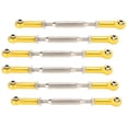 thumbnail image 2 of RC Car Push Rod, Aluminum Alloy Adjustable RC Car Turnbuckle Rod, 1/10 1/8 RC Buggy For RC Car Model Golden, 2 of 8