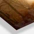 thumbnail image 3 of Designart 'Path to Sunlight in Autumn Forest' Modern wall clock, 3 of 3