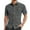 A Grey, variant on Button Up Shirt for Men Short Sleeve Turndown Collar Work Shirt Solid Color Classic Fit Shirt Men Casual