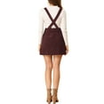 thumbnail image 3 of Allegra K Women's a Line Button Decor Front Above Knee Suspender Skirt, 3 of 6