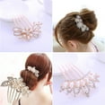 thumbnail image 7 of Hair Comb High-end Easy to Use Sparkling Five Teeth Rhinestone Hair Barrette Hair Styling Accessories, 7 of 7