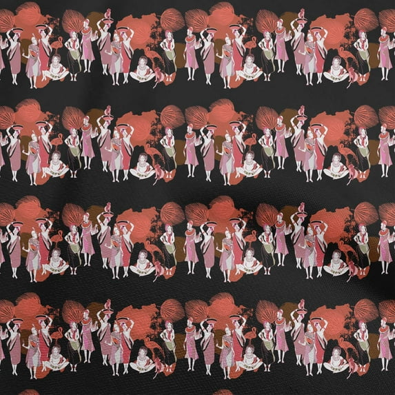 oneOoneViscoseJerseyRedFabricAfricanQuiltingSuppliesPrintSewingFabricByTheYard60InchWide