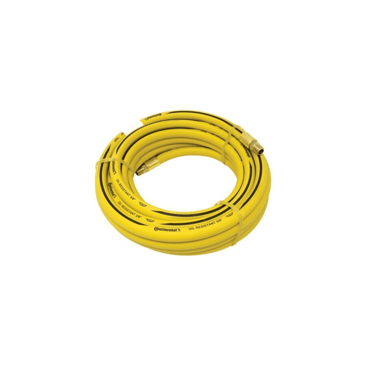 AES Industries Continental 7367 Air Hose, 3/8 in ID, 25 ft, 1/4 in MNPT, 250 psi, Rubber, Yellow