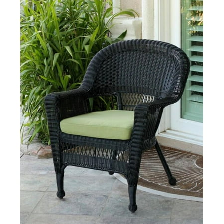 36 Black Resin Wicker Outdoor Patio Garden Chair With Green Cushion 36 Black Resin Wicker Outdoor Patio Garden Chair With Green Cushion Com