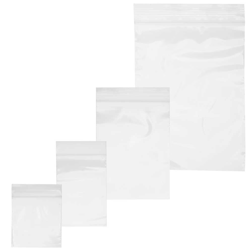 Self Sealing Plastic Bag Assorted Variety Pack, 2x2" 2x3" 3x4" 4x6