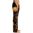 thumbnail image 6 of WTOBBY Men's Halloween Print Drawstring Casual Pajama Pants for Lounge Wear, Comfortable Sleepwear with Elastic Waist, Spooky Design Ideal for Home and Relaxation,Saffron 2XL, 6 of 7