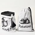 thumbnail image 4 of Canvas Vegetable Storage Bags Cotton Storage Bags for Potato, Onion & Garlic Reusable Drawstring Produce Bags Breathable, Eco-Friendly, Washable, 4 of 5