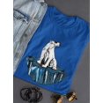 thumbnail image 3 of Polar Bear Standing On Ice  Shaped T-Shirt Women -Image by Shutterstock, Female Small, 3 of 4