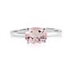 thumbnail image 1 of JeenMata Anillo de Compromiso Solitario de Turmalina Rosa de Corte Ovalado de 1,25 Quilates Piedra Natal de Octubre, en Oro Blanco de 18 K sobre Plata, 1 of 6