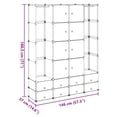 thumbnail image 7 of vidaXL Modular Storage Wardrobe Black Plastic and Steel Wire 16-Door 18-Shelf, 7 of 7