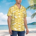 thumbnail image 3 of Fotbe Baby Chicks Camisa Hawaiana para Hombre Unisex – Camisa Casual de Verano con Botones de Manga Corta de Algodón y Lino,Medium, 3 of 7