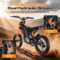 thumbnail image 4 of Off-Road Electric Dirt Bike for Adults, 5500W Peak Motor,40 MPH, 48V 30Ah Removable Battery, Full Suspension, Dual Hydraulic Brakes, 16" Fat Tire Electric Ride-On, Off-Road, 4 of 7