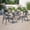 Grey, variant on Set of 4 Modern PE Wicker Textured Stack Chairs, No Assembly Required Indoor Outdoor Patio Dining Chairs, Heavy Duty Rattan Stackable Bistro Seats for Backyard Cafes, Adult Large Furniture