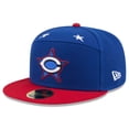 thumbnail image 3 of Men's New Era Blue/Red  Cincinnati Reds 2025 MLB All-Star Game Workout Side Patch 59FIFTY Fitted Hat, 3 of 5
