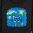 thumbnail image 3 of Pete The Cat - Imagination Space Dream - Women's Lightweight French Terry Long Sleeve Shirt, 3 of 6
