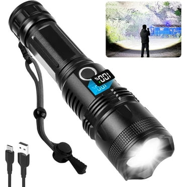 Rechargeable Flashlights High Lumens, 10000 Lumens Super Bright led Flashlight with 5 Modes, IPX7 Waterproof, Powerful Handheld Flash Light for Home Camping Emergency