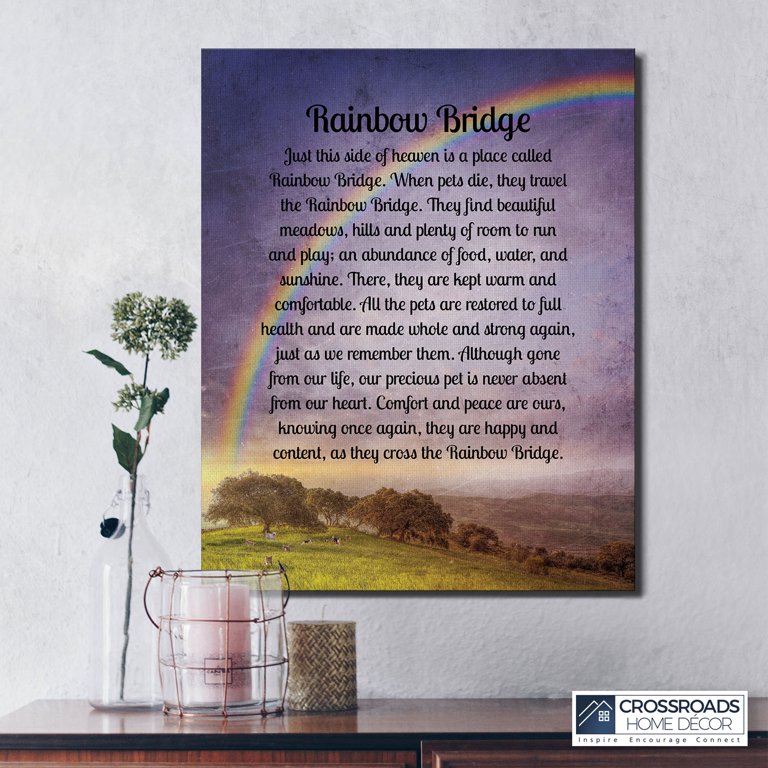 rainbow-bridge-canvas-print-dog-memorial-pet-memorial-frame-dog-bereavement-gifts-dog-passing-away-gifts-16x20-walmart-com