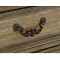 thumbnail image 5 of 3 Drawer Night Stand raditional Vintage Style Nightstand of 3 Drawers Metal Hardware Weathered Pecan Finish Classic Bedroom Furniture, 5 of 9