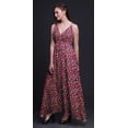 thumbnail image 3 of Bimba Floral Ladies Printed Resort Maxi DrawstringDressSpaghetti Strap Beach Wear-Medium, 3 of 6