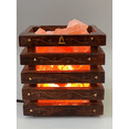 thumbnail image 2 of Wooden Basket Himalayan Salt Lamp, Classic Design, Extra Bulb, Unique Gift Idea by Apex Global, 2 of 4