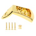 thumbnail image 2 of Hilitand 8-String Mandolin Tailpiece Golden Mandolin Bridge With Screws & Nut For Mandolin Replacement Accessories, 2 of 8