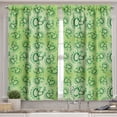 thumbnail image 2 of Ambesonne Green Valance & Curtain, Doodle Style Alien Frogs, 55"x24", Green, 2 of 6