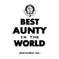 thumbnail image 3 of CafePress - The Best In The World – Aunty Greeting Cards - Greeting Card, Blank Inside Glossy, 3 of 3