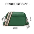 thumbnail image 2 of New head leather wide shoulder strap pure leather shoulder bag soft leather leisure crossbody bag-green, 2 of 5