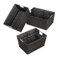 thumbnail image 1 of Whitmor Rattique Storage Baskets - Espresso (3 Piece Set), 1 of 2